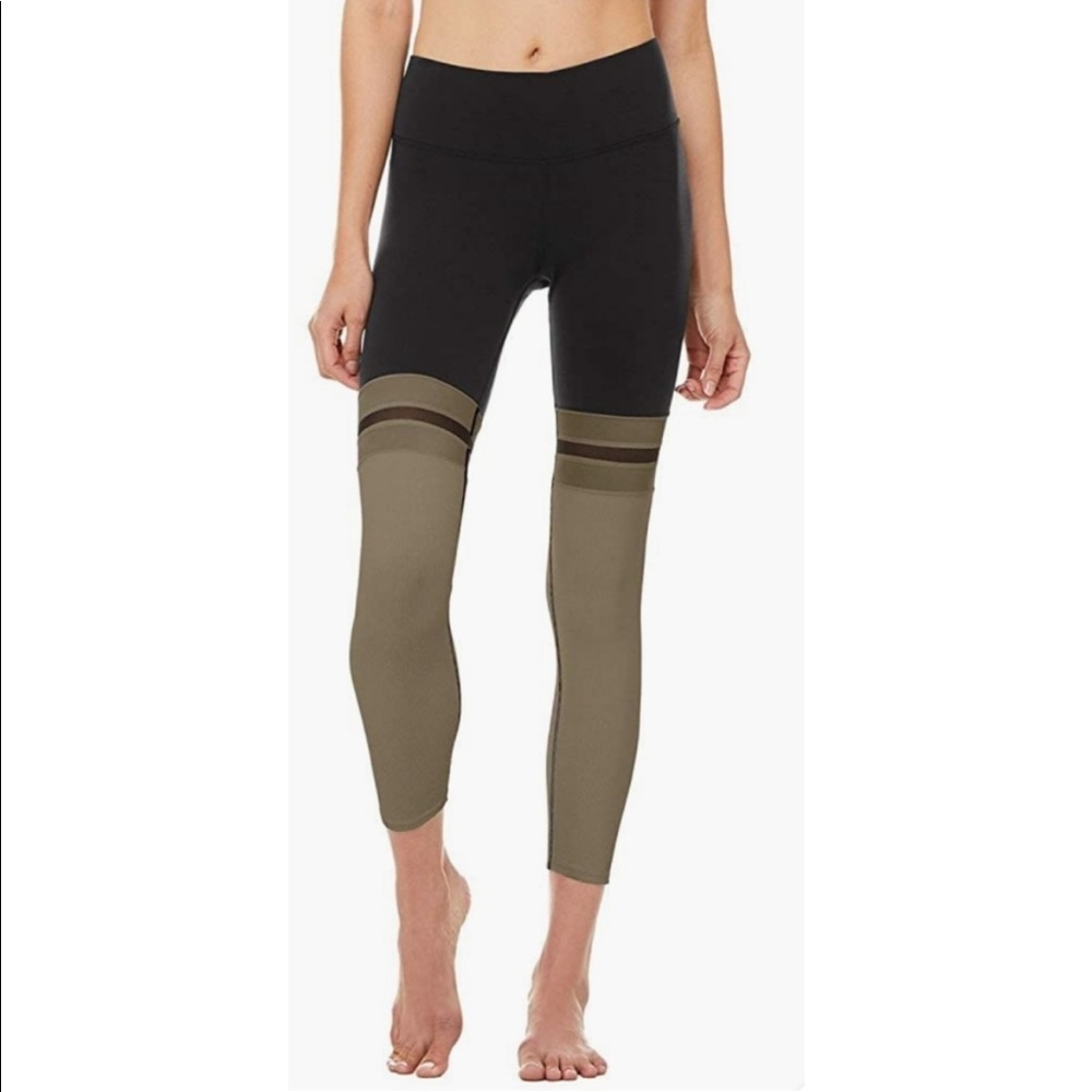 Olive and black Alo leggings